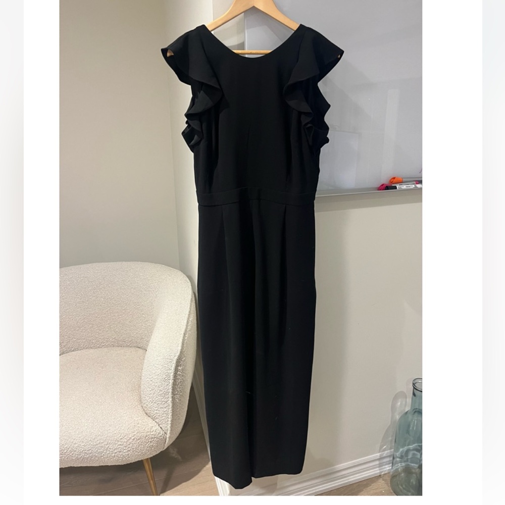 Black Ruffle Romper